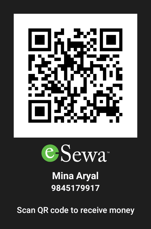 Esewa Id = 9845179917